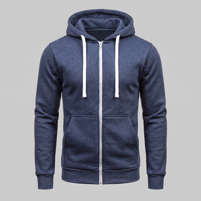 Gilet Uomo in Pile con Cappuccio Antivento Autunnale