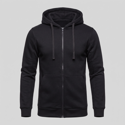 Gilet Uomo in Pile con Cappuccio Antivento Autunnale
