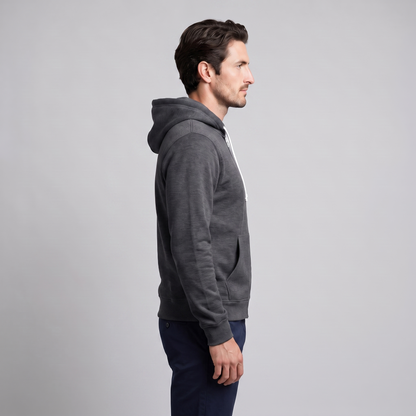 Gilet Uomo in Pile con Cappuccio Antivento Autunnale