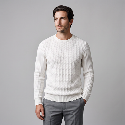 Maglione Uomo Girocollo a Intreccio