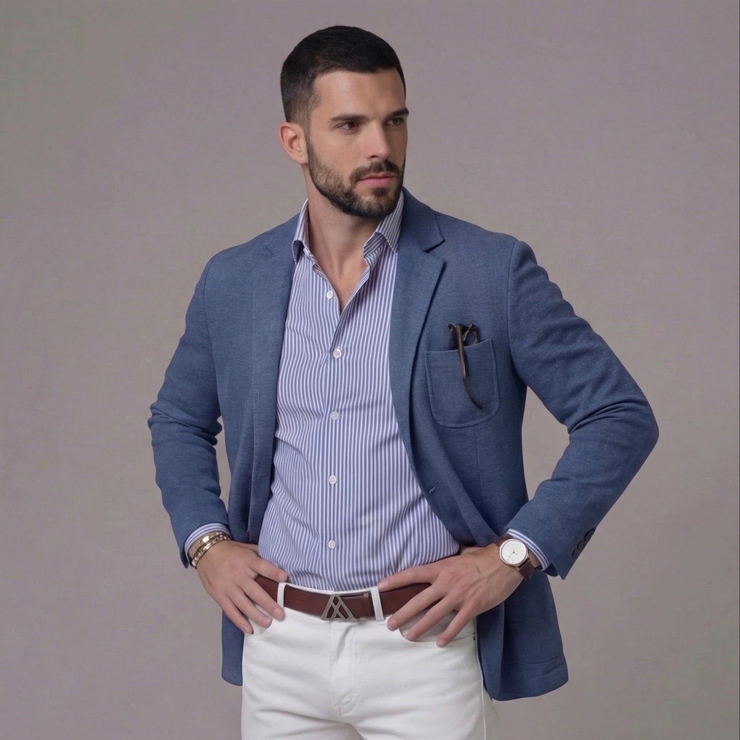 Blazer Uomo in Lino Casual Destrutturato