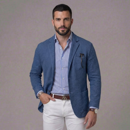 Blazer Uomo in Lino Casual Destrutturato