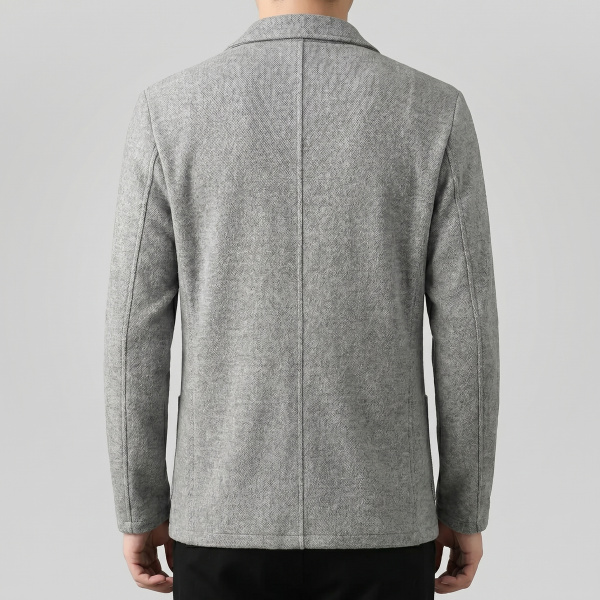 Blazer Uomo Monopetto Casual con Revers Taglio Sartoriale