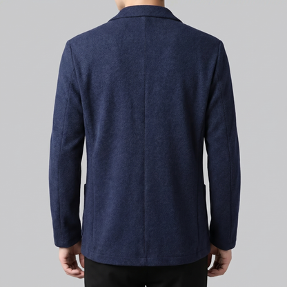 Blazer Uomo Monopetto Casual con Revers Taglio Sartoriale