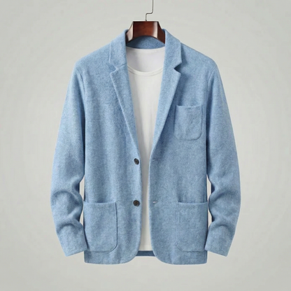Blazer Uomo Monopetto Casual con Revers Taglio Sartoriale