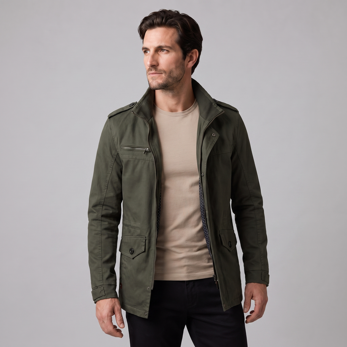 Giacca Uomo Imbottita Slim con Spalline