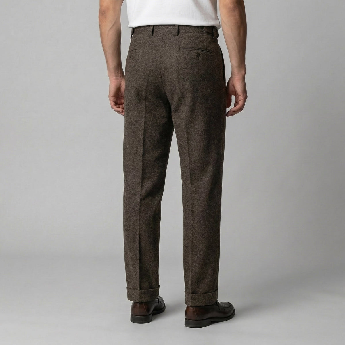 Pantaloni Uomo Eleganti con Pince e Regolatori Laterali