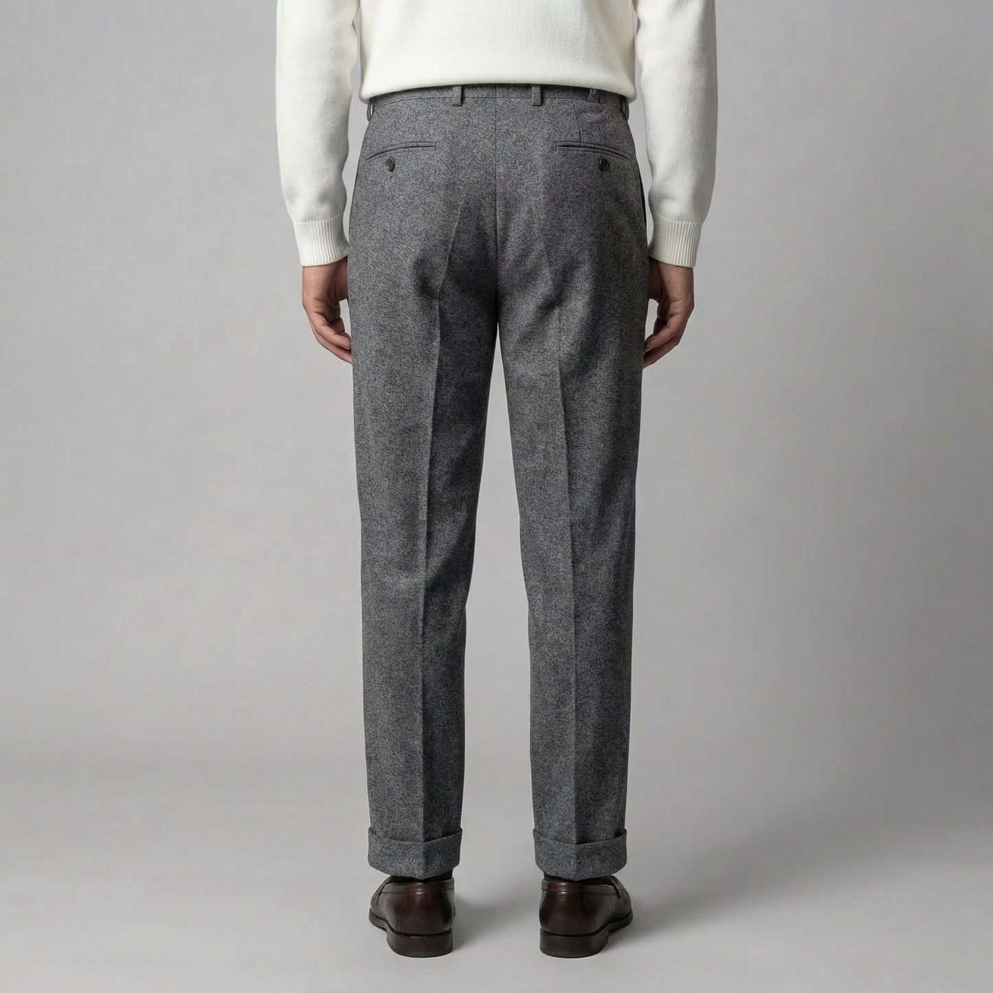 Pantaloni Uomo Eleganti con Pince e Regolatori Laterali