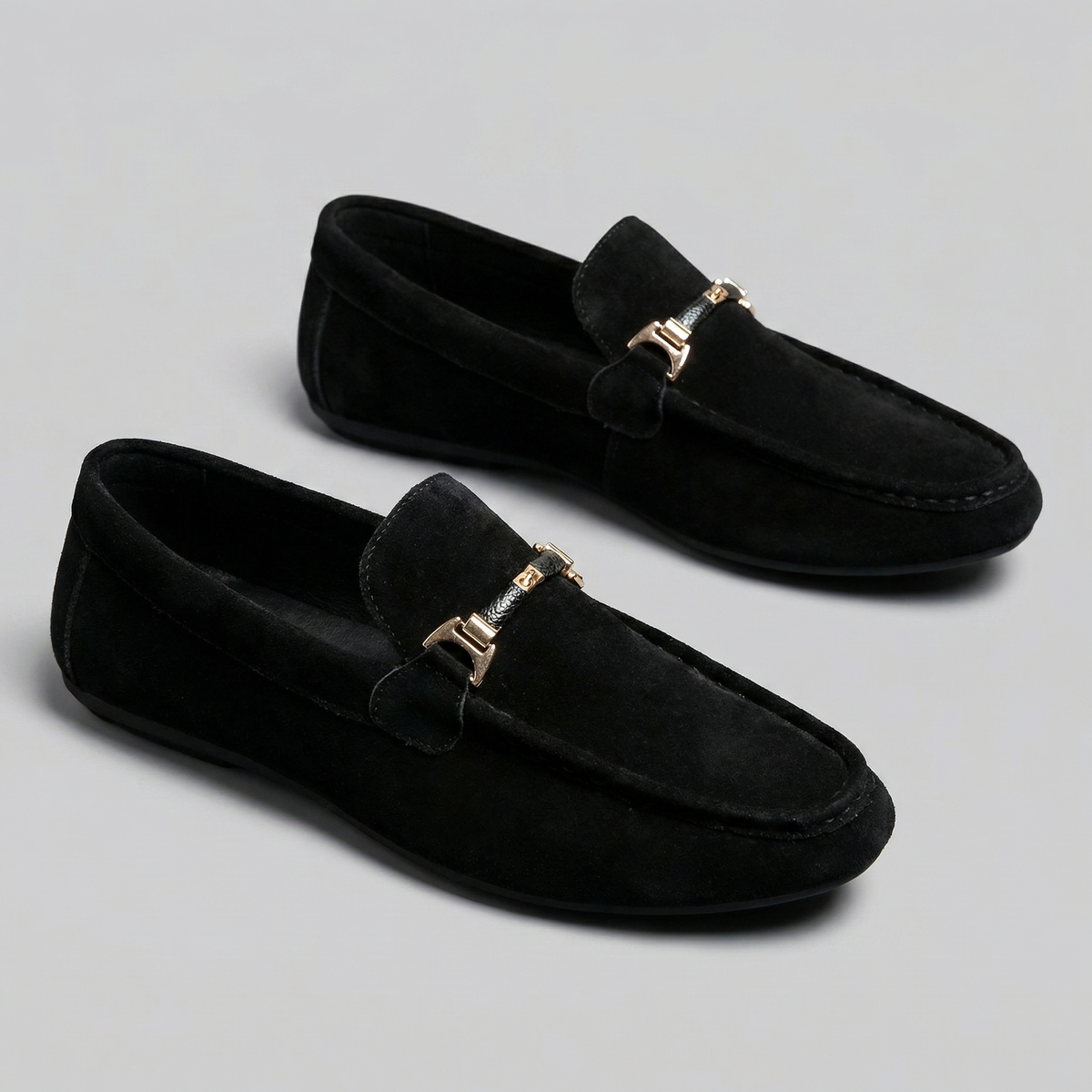 Mocassini Uomo Slip-On Eleganti Effetto Camoscio