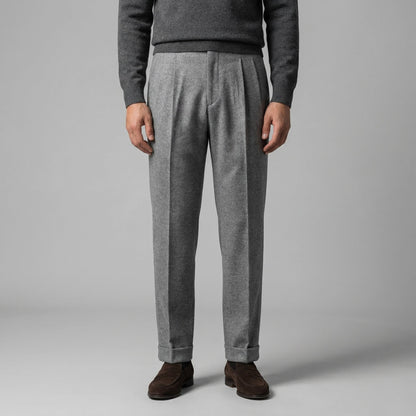 Pantaloni Uomo Eleganti Texturizzati con Regolatori Laterali