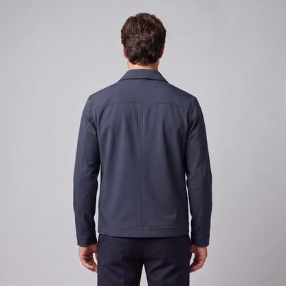 Giacca Uomo Foderata in Pile con Colletto a Camicia