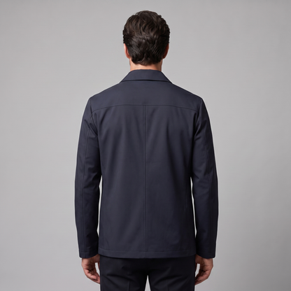 Giacca Uomo Foderata in Pile con Colletto a Camicia