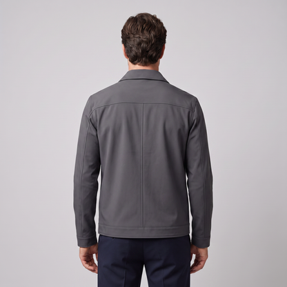 Giacca Uomo Foderata in Pile con Colletto a Camicia