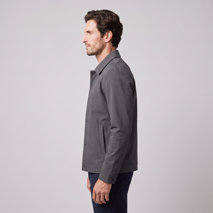 Giacca Uomo Foderata in Pile con Colletto a Camicia