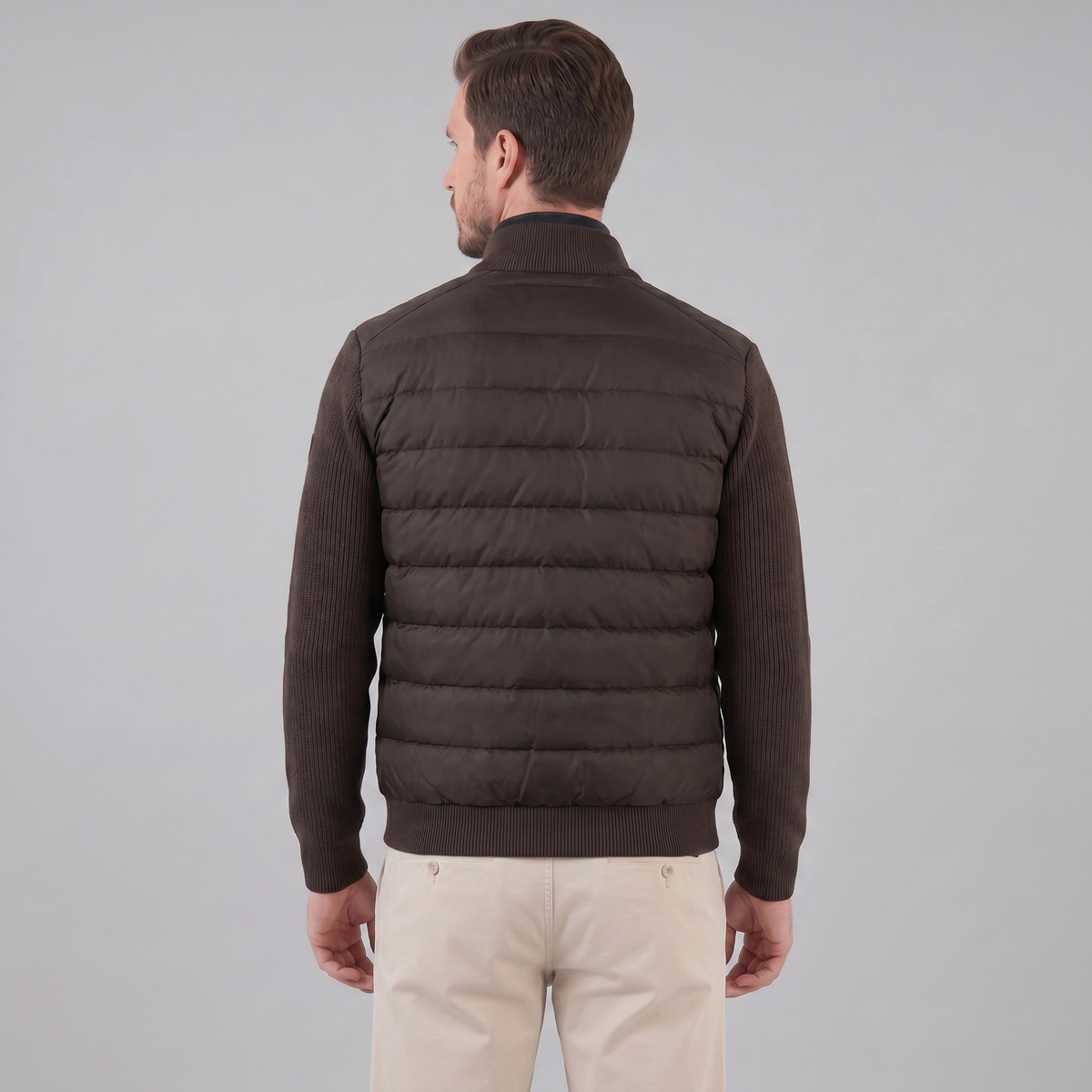 Piumino Uomo con Maniche in Maglia