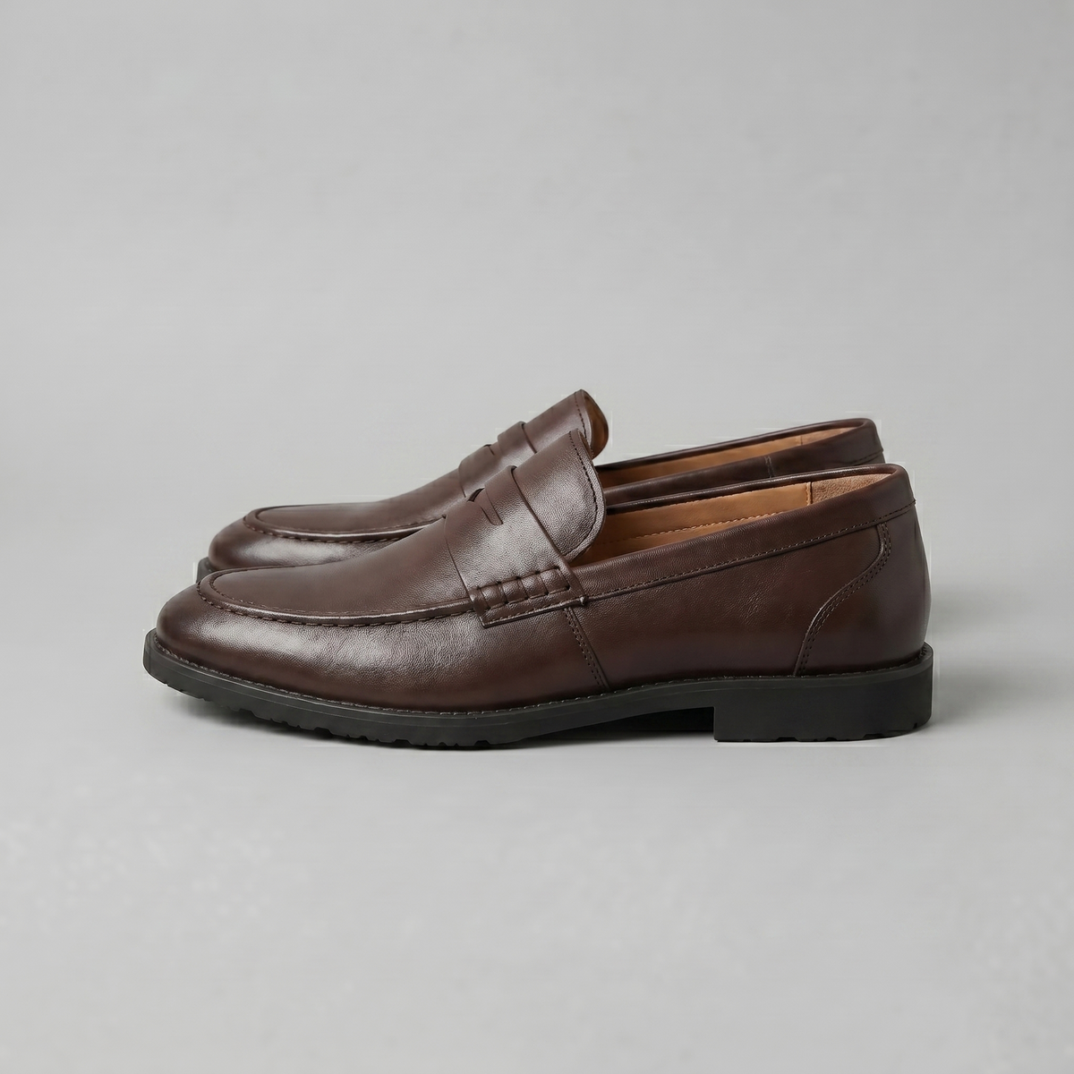 Mocassini Uomo Penny Effetto Pelle Suola Chunky