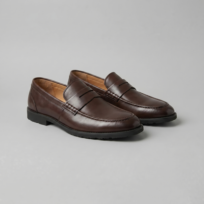 Mocassini Uomo Penny Effetto Pelle Suola Chunky