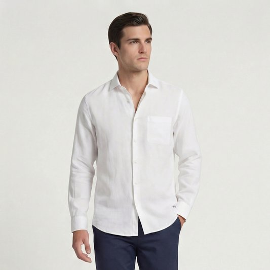 Camicia Uomo in Lino con Taschino