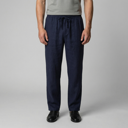 Pantaloni Uomo in Lino Slim Fit Leggeri