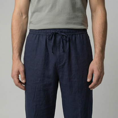 Pantaloni Uomo in Lino Slim Fit Leggeri