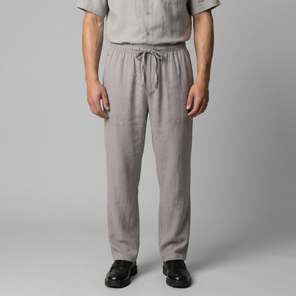 Pantaloni Uomo in Lino Slim Fit Leggeri