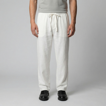 Pantaloni Uomo in Lino Slim Fit Leggeri