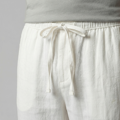 Pantaloni Uomo in Lino Slim Fit Leggeri