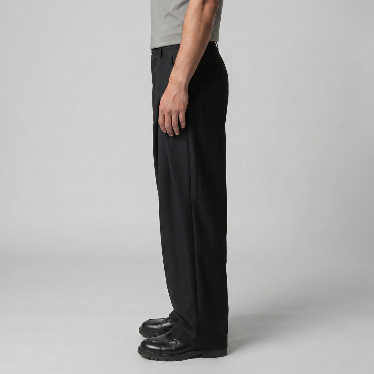 Pantaloni Uomo Sartoriali Gamba Ampia con Pince