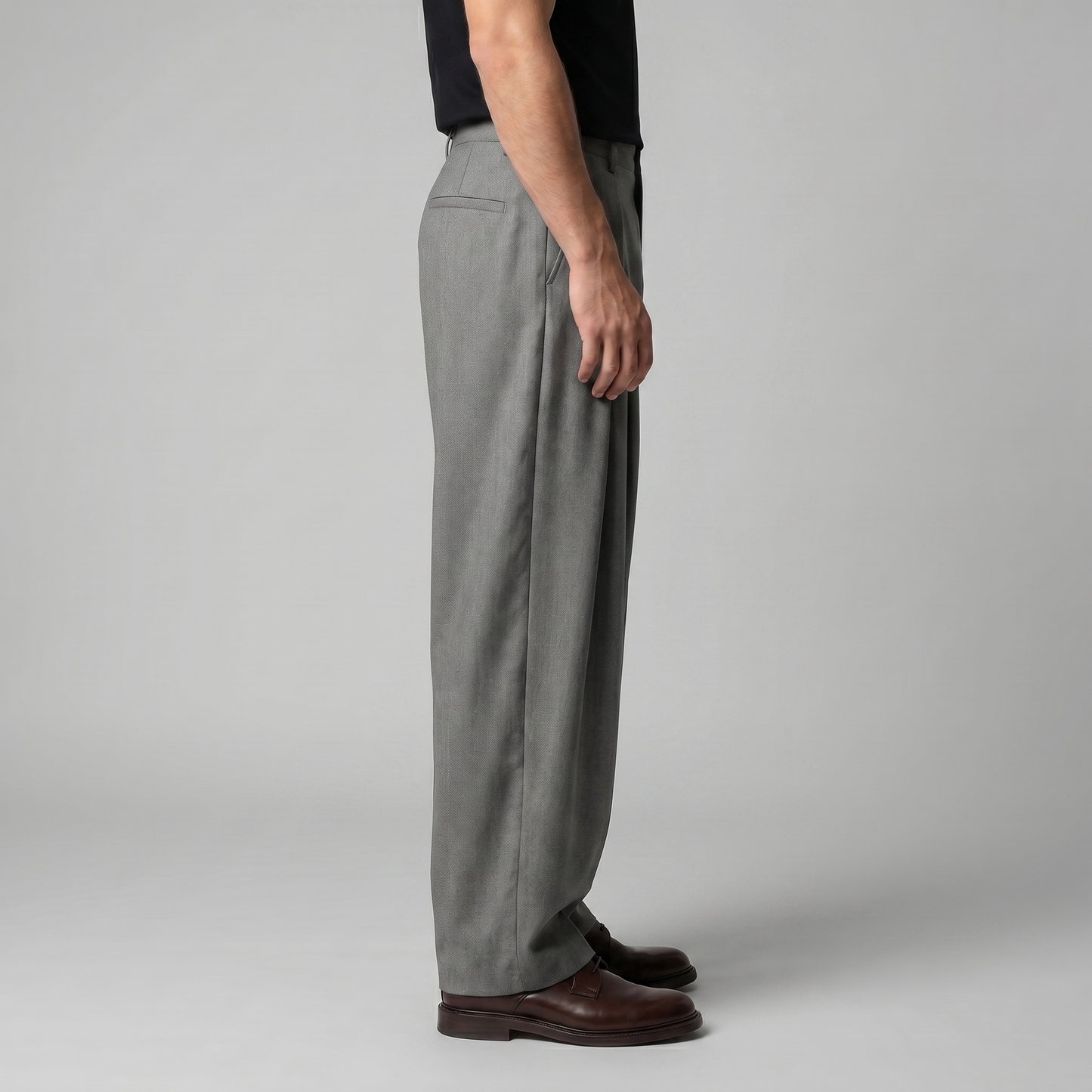 Pantaloni Uomo Sartoriali Gamba Ampia con Pince