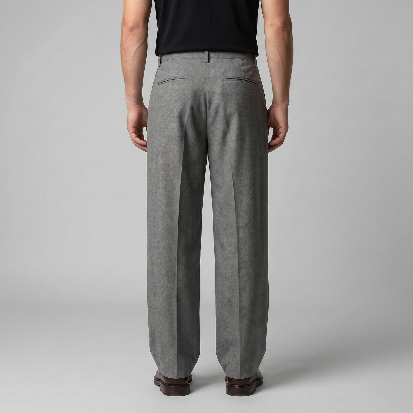 Pantaloni Uomo Sartoriali Gamba Ampia con Pince