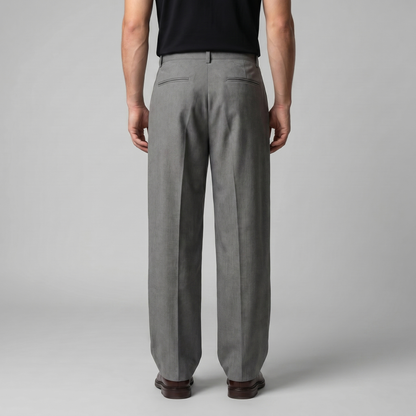 Pantaloni Uomo Sartoriali Gamba Ampia con Pince