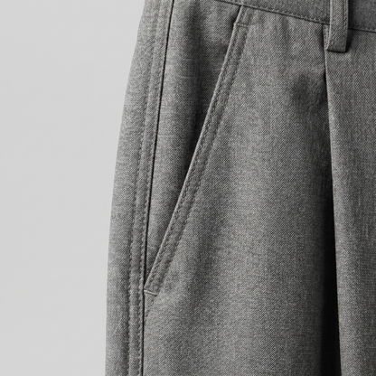 Pantaloni Uomo Sartoriali Gamba Ampia con Pince