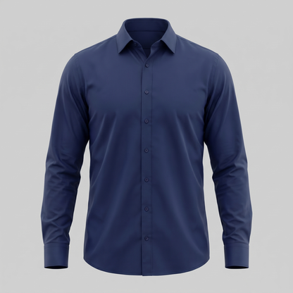 Camicia Uomo Elegante Slim Fit Maniche Lunghe Business