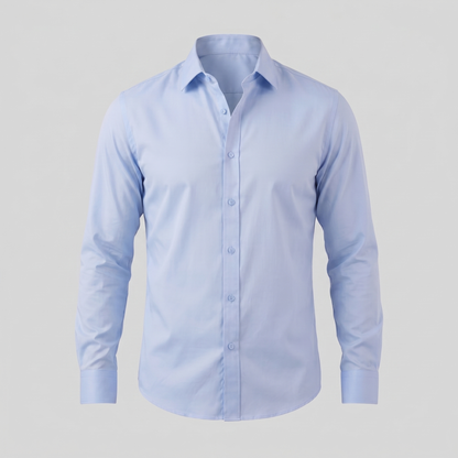 Camicia Uomo Elegante Slim Fit Maniche Lunghe Business