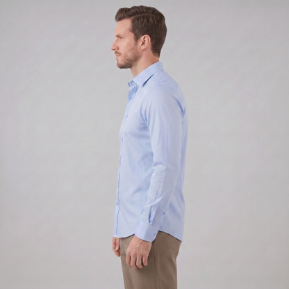 Camicia Uomo Elegante Slim Fit Maniche Lunghe Business
