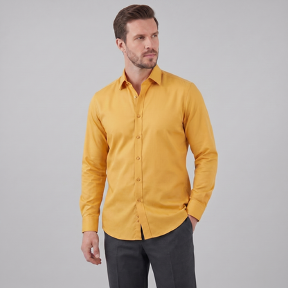 Camicia Uomo Elegante Slim Fit Maniche Lunghe Business