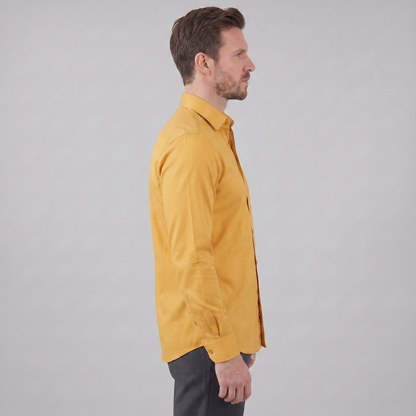 Camicia Uomo Elegante Slim Fit Maniche Lunghe Business