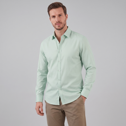 Camicia Uomo Elegante Slim Fit Maniche Lunghe Business