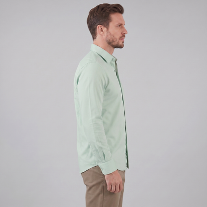 Camicia Uomo Elegante Slim Fit Maniche Lunghe Business