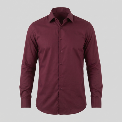 Camicia Uomo Elegante Slim Fit Maniche Lunghe Business