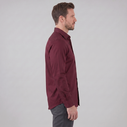 Camicia Uomo Elegante Slim Fit Maniche Lunghe Business