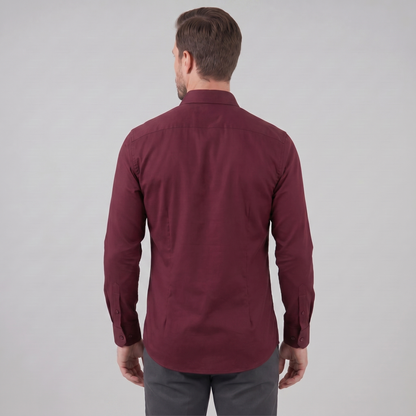 Camicia Uomo Elegante Slim Fit Maniche Lunghe Business