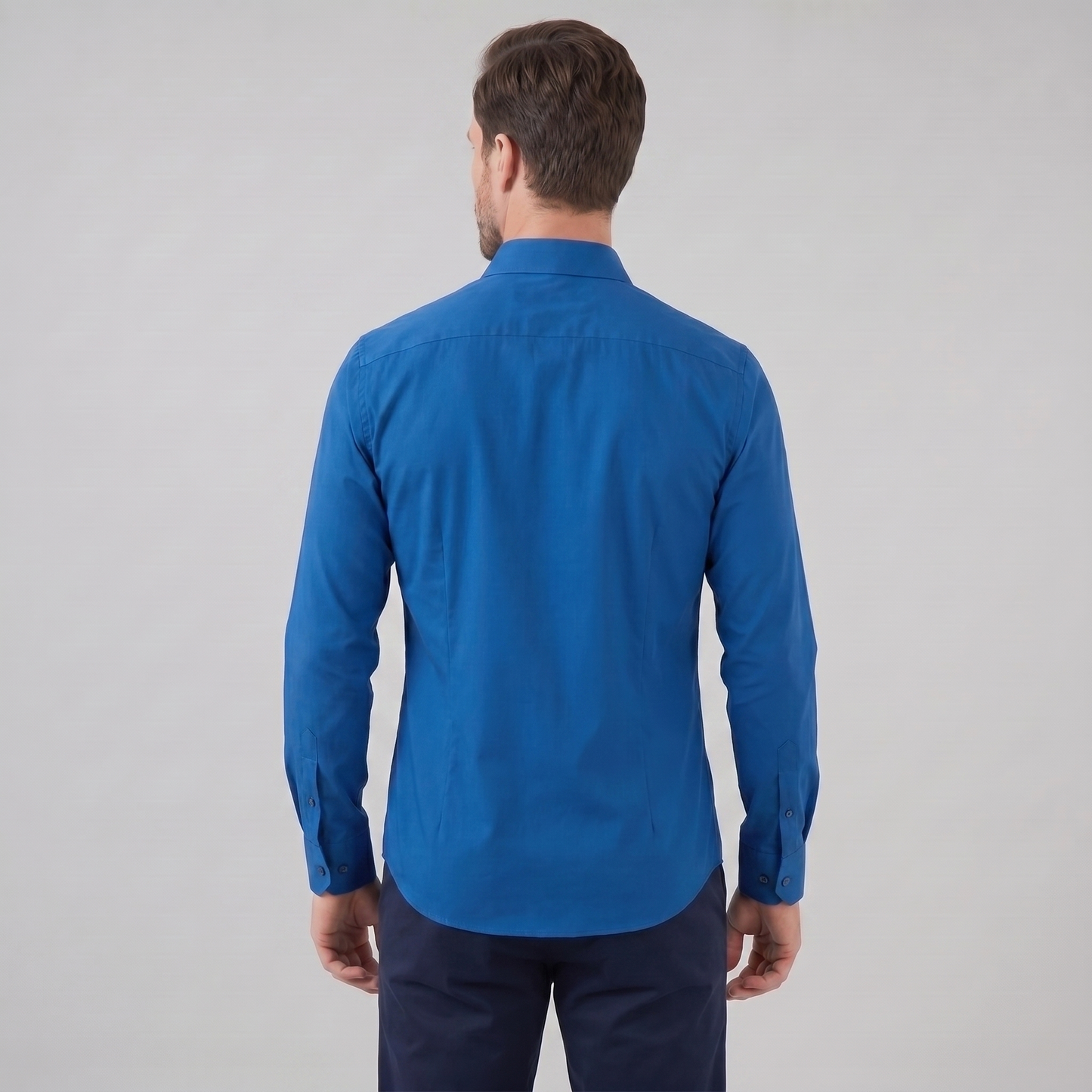 Camicia Uomo Elegante Slim Fit Maniche Lunghe Business