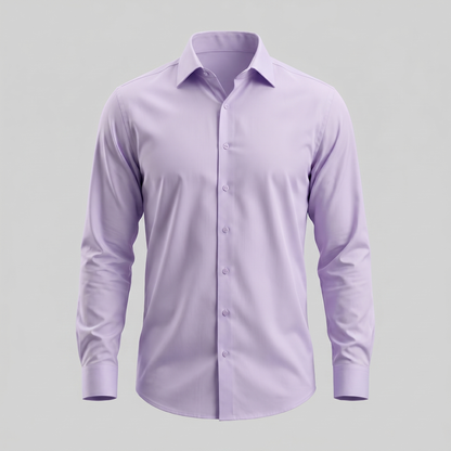 Camicia Uomo Elegante Slim Fit Maniche Lunghe Business