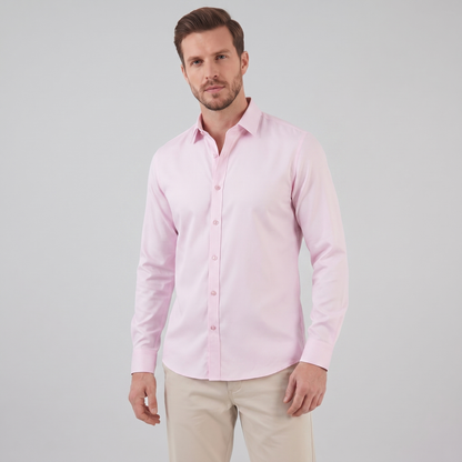 Camicia Uomo Elegante Slim Fit Maniche Lunghe Business