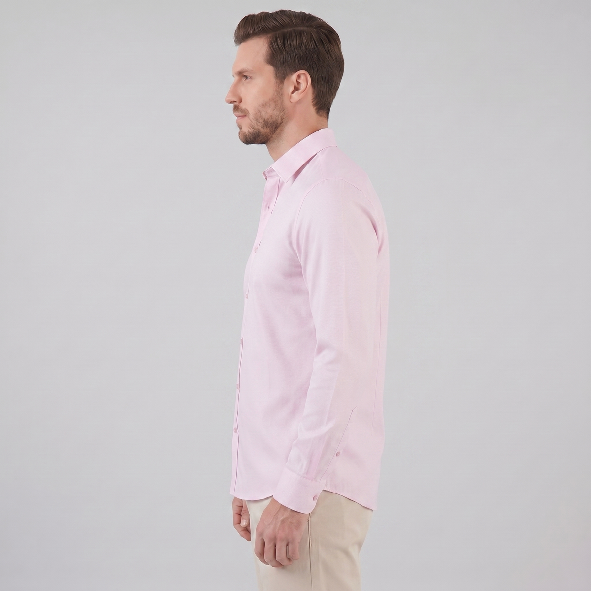 Camicia Uomo Elegante Slim Fit Maniche Lunghe Business