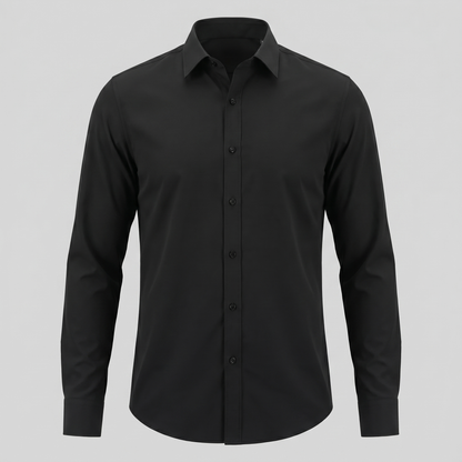 Camicia Uomo Elegante Slim Fit Maniche Lunghe Business