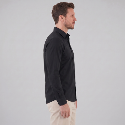 Camicia Uomo Elegante Slim Fit Maniche Lunghe Business
