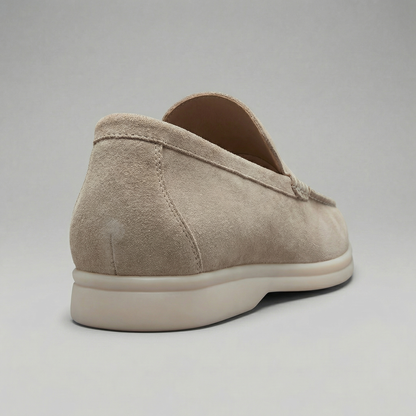 Mocassini Uomo in Camoscio Slip-On Suola in Gomma
