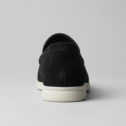 Mocassini Uomo in Camoscio Slip-On Suola in Gomma